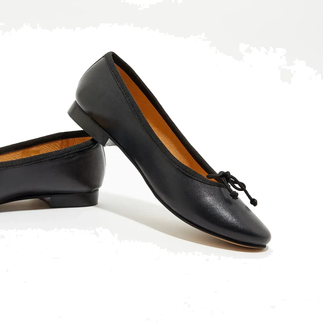 Ballerines en cuir Jeanne noires