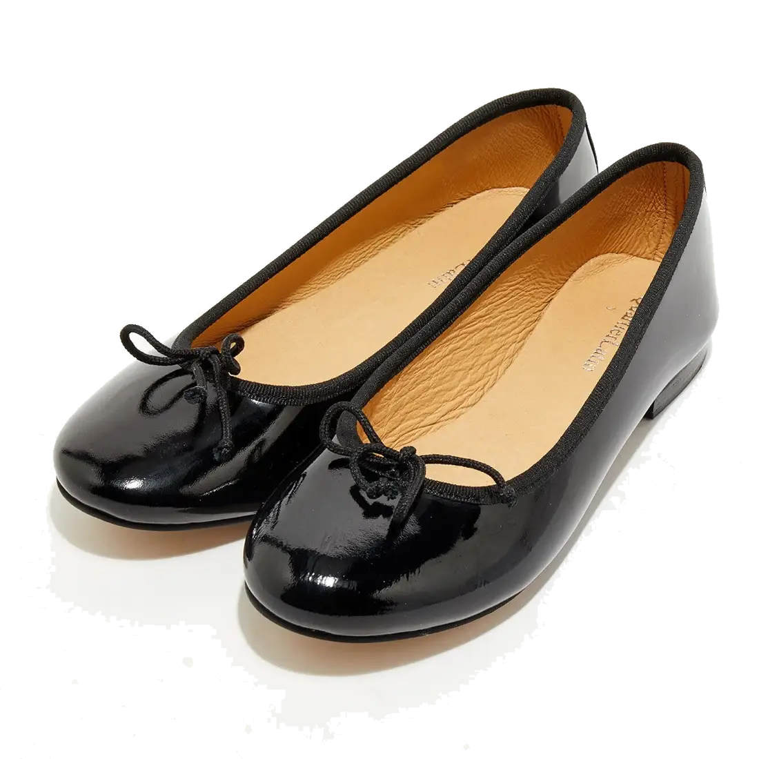 Ballerines en cuir verni Jeanne noires