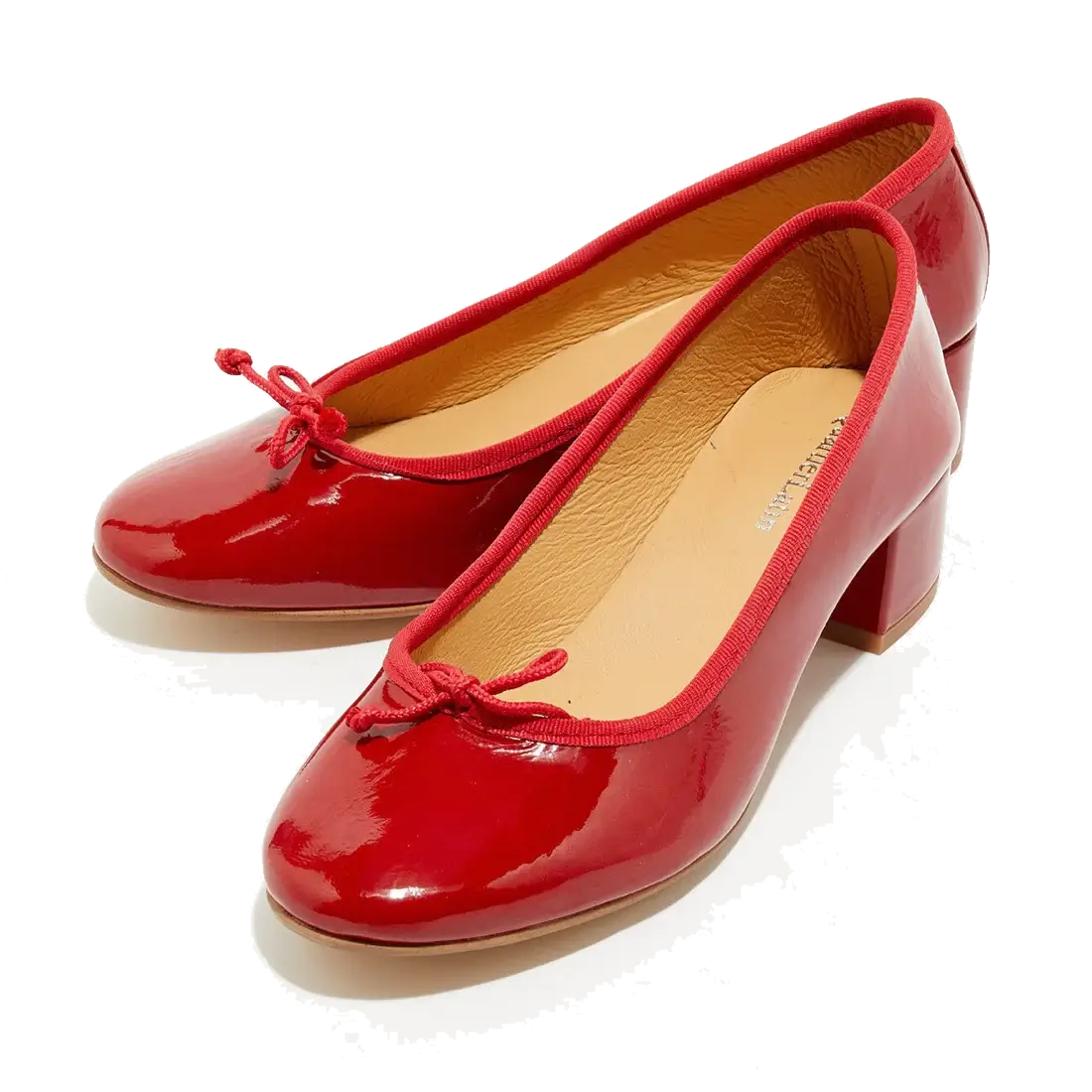 Ballerines trotters en cuir verni Diane rouges