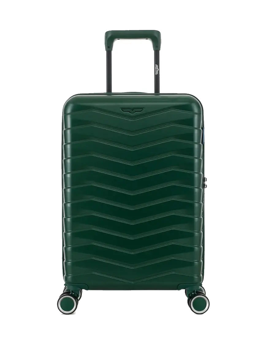 Valise Cabine S 4 roues doubles Seattle vert foncé - 39x59x20 cm