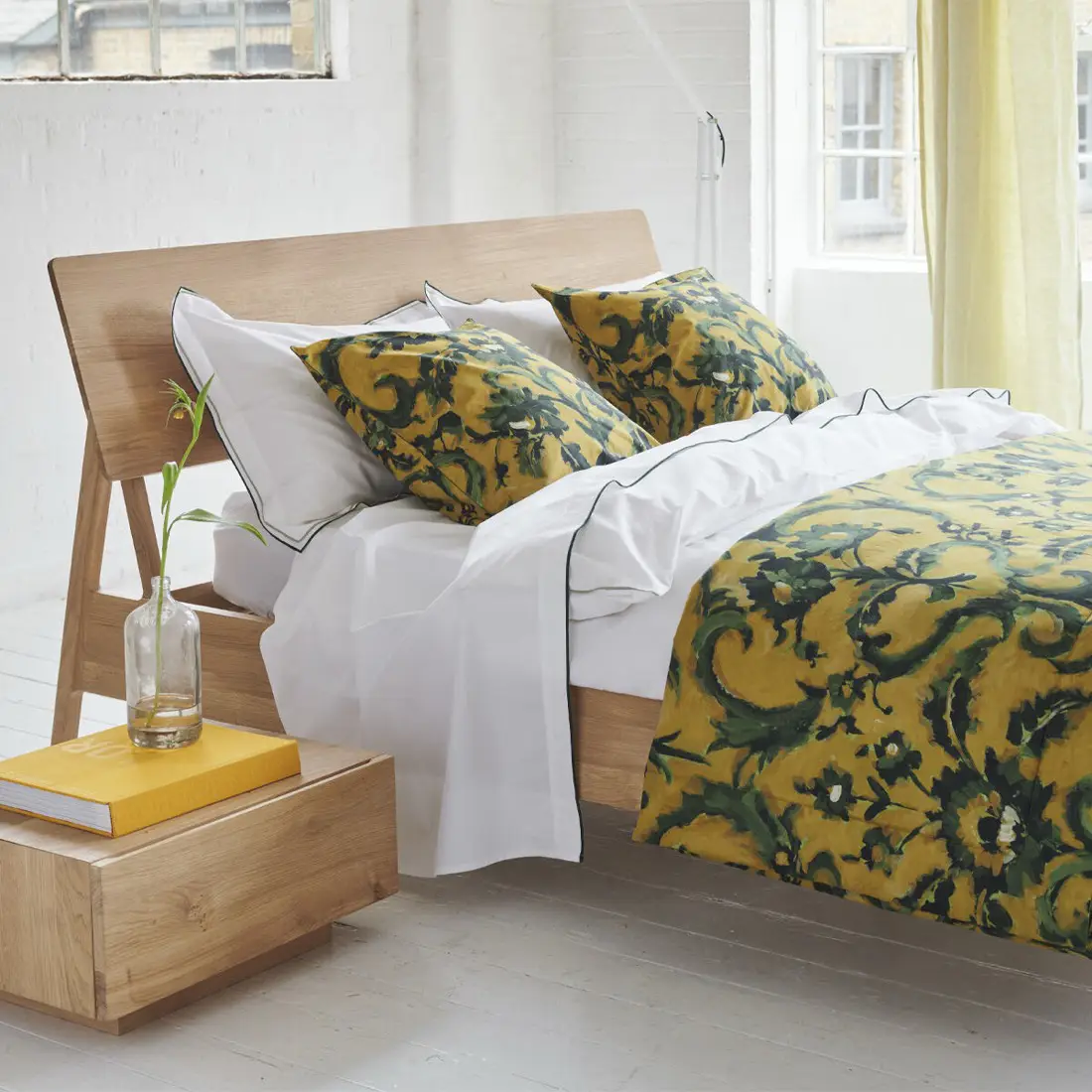Couvre lit imprimé en percale de coton Guerbois